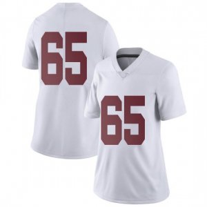 NCAA Women's Alabama Crimson Tide #65 JC Latham Stitched College Nike Authentic No Name White Football Jersey WT17H48VD